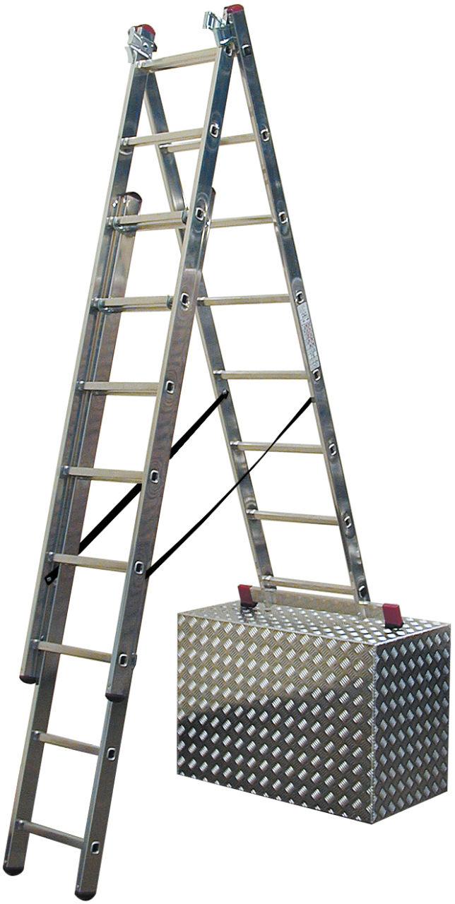 Трехсекционная универсальная лестница с допфункцией CORDA 3х8 - фото 3 - id-p108962155