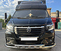 Защита переднего бампера с перемычками с подгибами d60 для ГАЗель Next NN 2021-