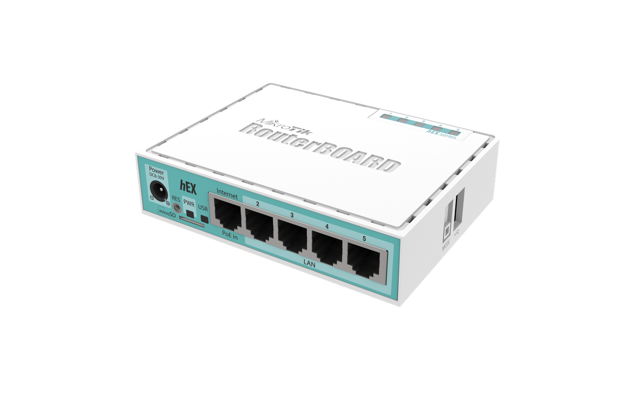 Маршрутизатор MikroTik RB750Gr3 hEX Router. 5x Ethernet 10/100/1000, USB, PoE