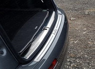 Накладки на задний бампер (лист шлифованный надпись audi) ТСС для Audi Q7 2015-