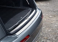 Накладки на задний бампер (лист шлифованный надпись Q7) ТСС для Audi Q7 2015-