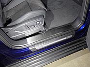 Накладки на пластиковые пороги (лист шлифованный) 2шт ТСС для Audi Q5 2017- (а/м без пневмоподвески)