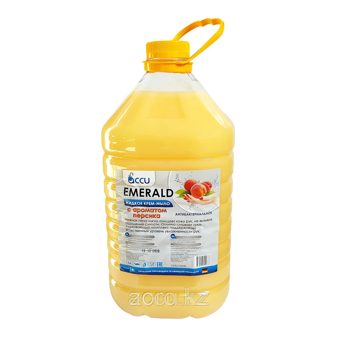 Антибактериальное жидкое крем мыло 5л с ароматом персика. ПЭТ. HML-04