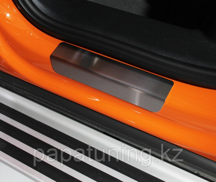 Накладки на задние пороги (лист шлифованный) 2шт ТСС для Audi Q3 2019- - фото 1 - id-p108851452