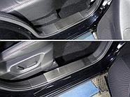 Накладки на пластиковые пороги (лист шлифованный) ТСС для Mazda CX-5 2015-2016