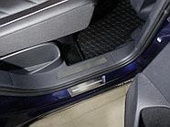 Вставки задние на пластиковые пороги (лист шлифованный) 2шт ТСС для Volkswagen Tiguan 2017-2021