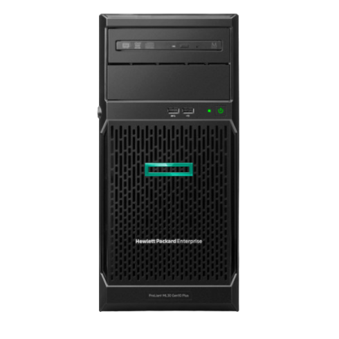 Сервер HP Enterprise/ML30 Gen10 Plus/1/Xeon/E-2314 (4C/4T 8MB)/2,8 GHz/16 Gb/S100i (SATA only)/4LFF NHP/2х1GbE