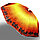 Пляжный зонт складной солнцезащитный круглый диаметр 180 см с пальмами красный, фото 4