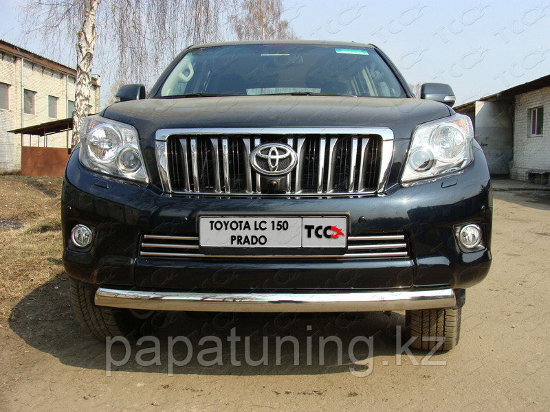 Защита радиатора 16 мм ТСС для Toyota Land Cruiser 150 Prado 2009-2013 - фото 1 - id-p108909478