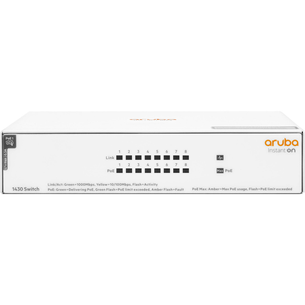 Коммутатор HP Enterprise/Aruba Instant On 1430 8G Class4 PoE 64W Switch