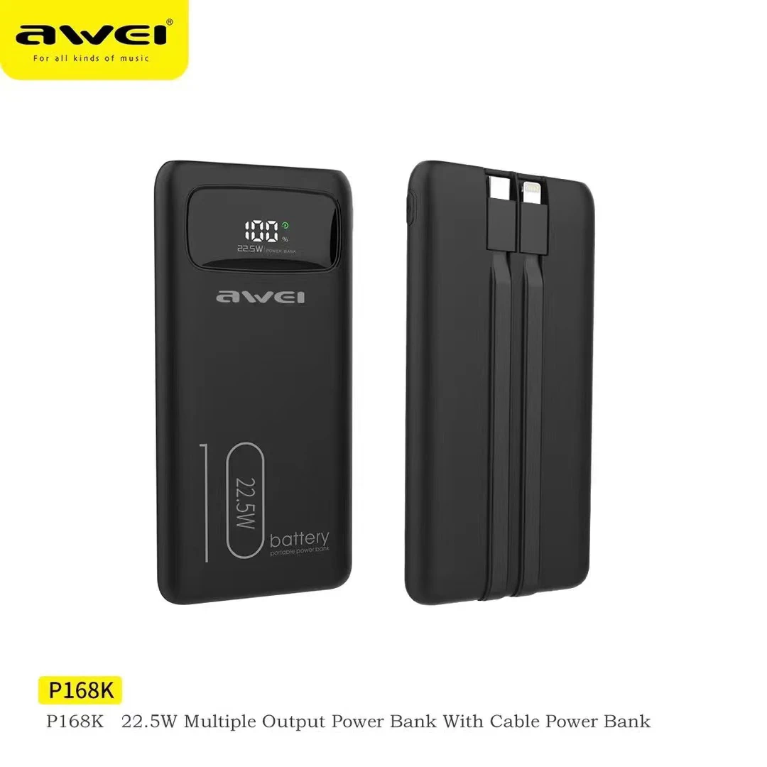 Внешний аккумулятор Awei P168K Powerbank на 10000 мА/час - фото 1 - id-p108970002