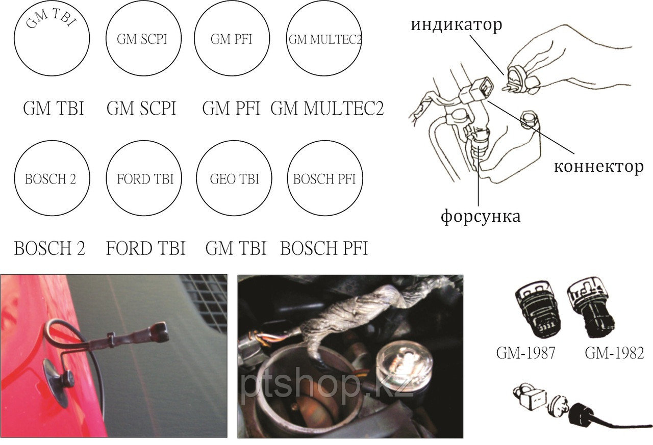 JTC Набор индикаторов для проверки сигналов электронных систем впрыска (TBI,PFI,SCPI) в кейсе - фото 4 - id-p108970338