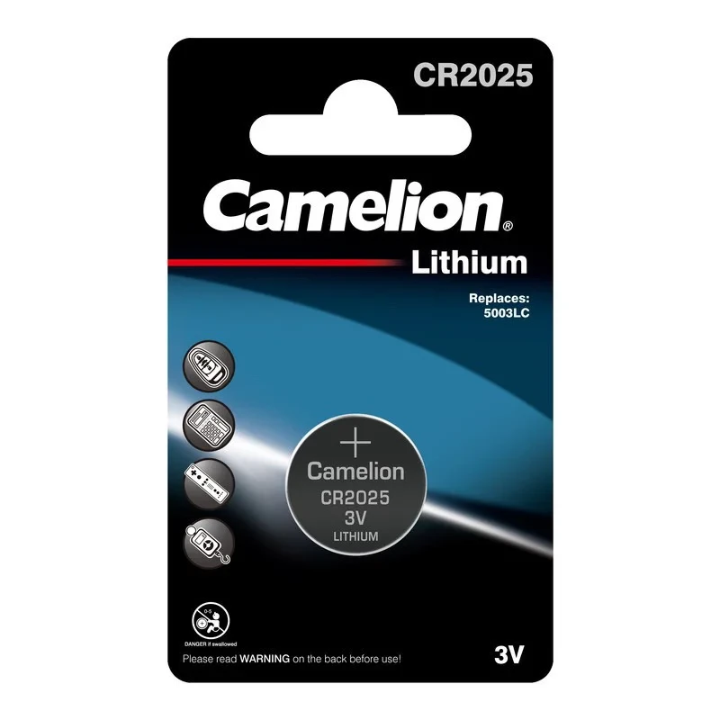Литиевая батарейка Camelion CR2025-BL1 (3V)