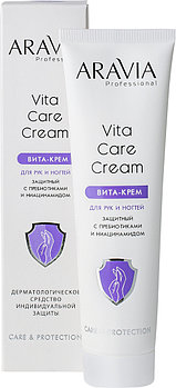 "Aravia Professional" Вита-крем для рук и ногтей защитный Vita Care Cream с пребиотиками и ниацинамидом, 100