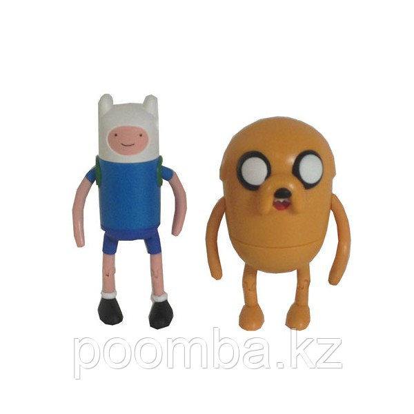 Набор фигурок Adventure Time Finn & Jake 2в1 с комиксом (8см)
