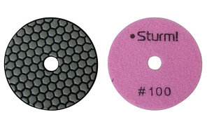 9012-D100-100 Алмазный гибкий шлифовальный круг, 100 мм, P100, сухое шлиф., 1 шт. Sturm!