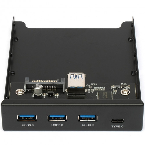Gembird Планка на переднюю панель 3,5" аксессуар для пк и ноутбука (FP3.5-USB3-3A1C) - фото 1 - id-p108977383