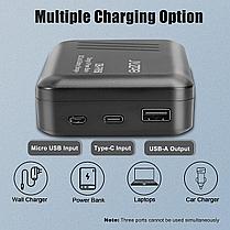 DB-NPF-W50 Зарядное устройство двойное POWERBANK, фото 3