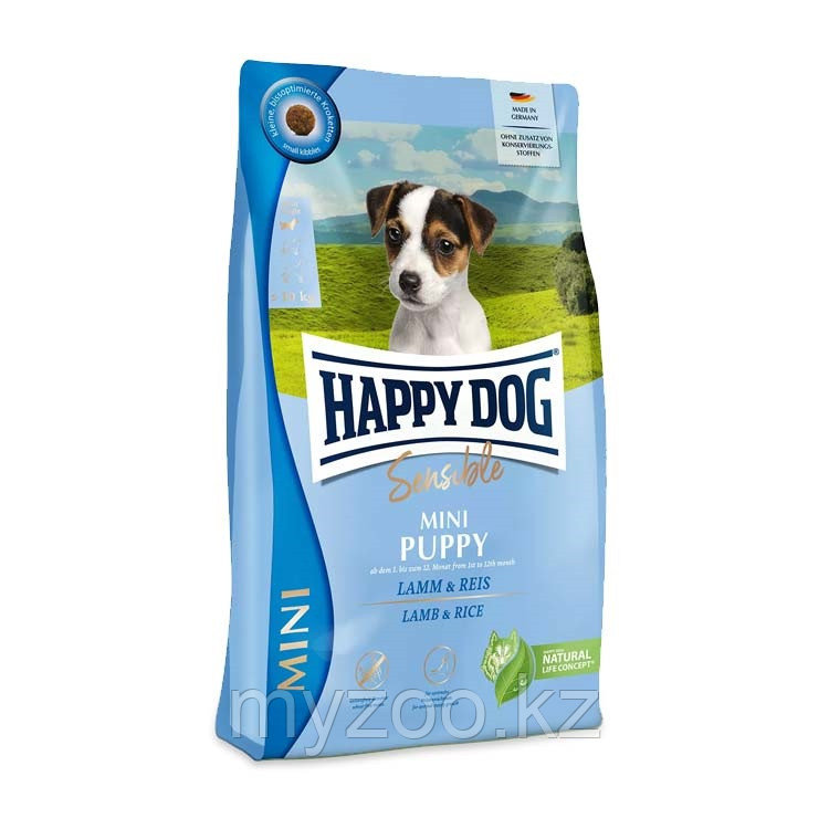 Happy Dog Sensible MINI PUPPY Lamb & Rice для щенков мелких пород с ягненком и рисом , 800гр
