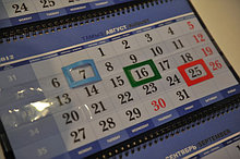 Бегунки (курсоры) для квартальных календарей