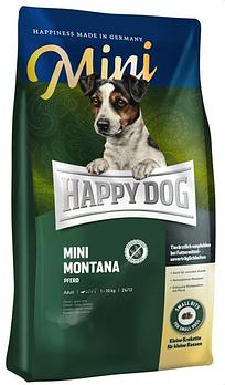 Happy Dog Sensible MINI MONTANA  для собак мелких пород с чувствительным пищеварением с кониной, 800гр