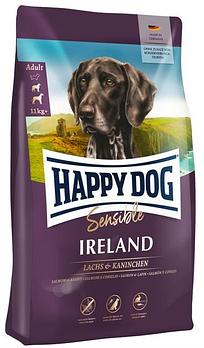 Happy Dog Sensible IRELAND для собак с чувствительной кожей и шерстью с лососем и кроликом,1кг