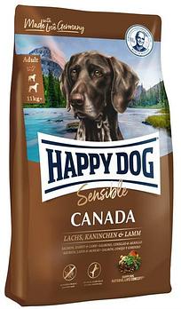 Happy Dog Sensible CANADA для активных собак с чуствительным пищеварением лосось, кролик, ягненок, 2,8кг
