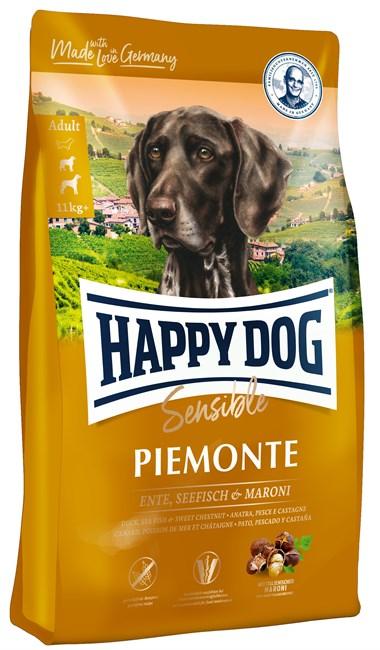 Happy Dog Sensible PIEMONTE для активных собак с чувствительным пищеварением утка, морская рыба, каштан, 10кг