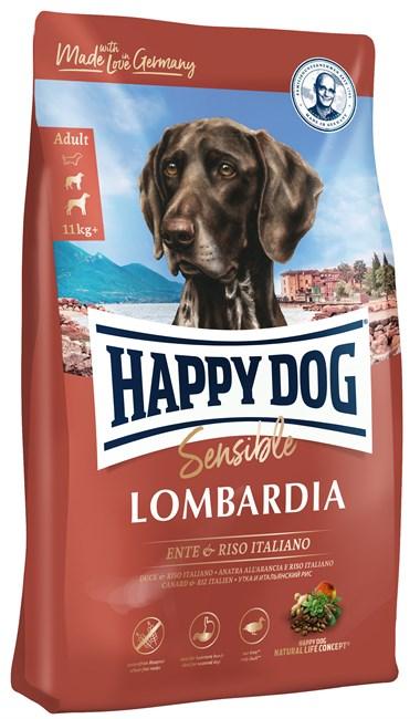 Happy Dog Sensible LOMBARDIA для собак с чувствительным пищеварением с уткой и итальянским рисом, 2,8кг