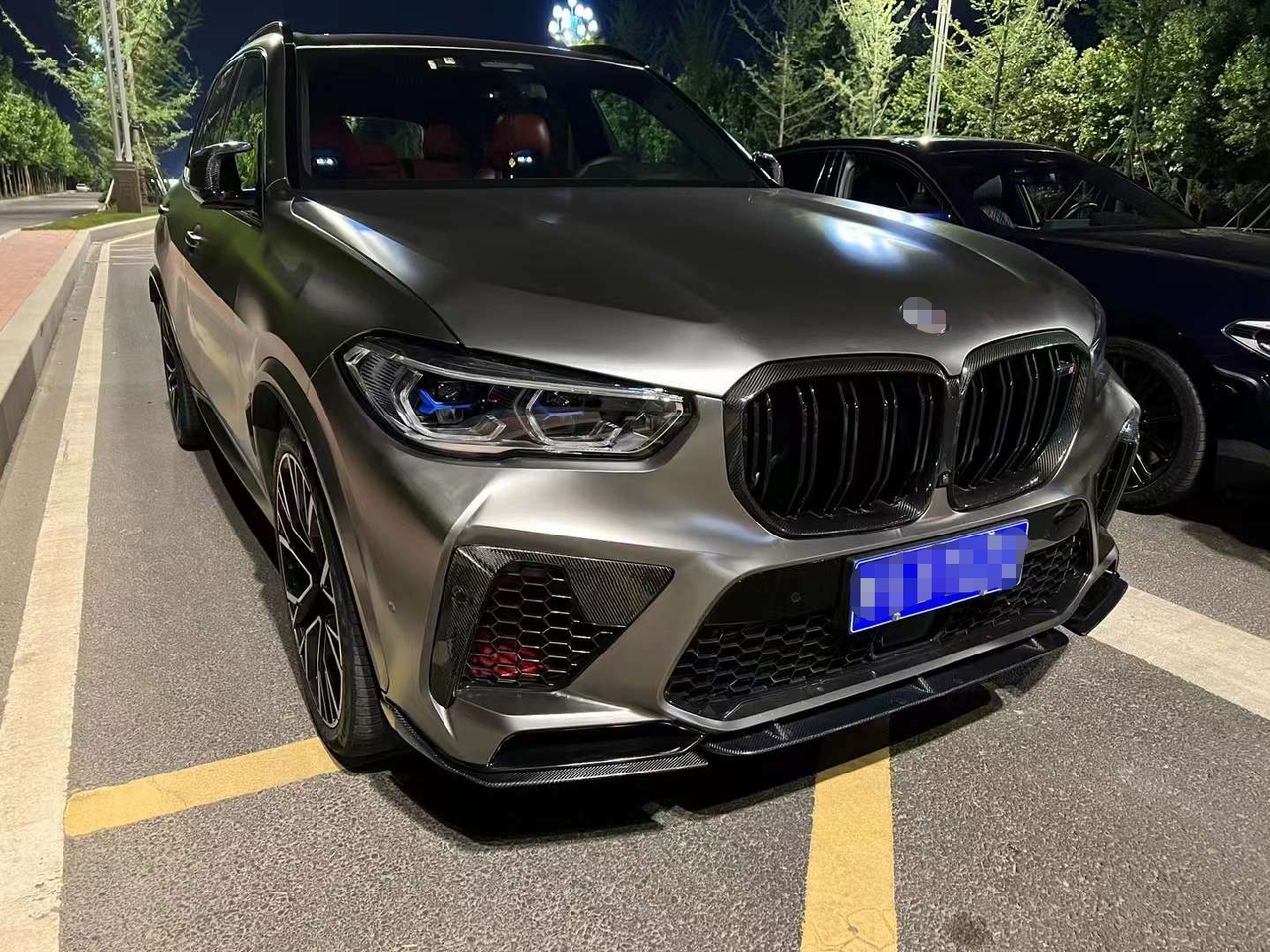 Карбоновая губа переднего бампера для BMW X5 M F95 - фото 1 - id-p108996841