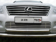 Защита радиатора 16 мм ТСС для Lexus LX 570 2007-2012 (кроме F-Sport)