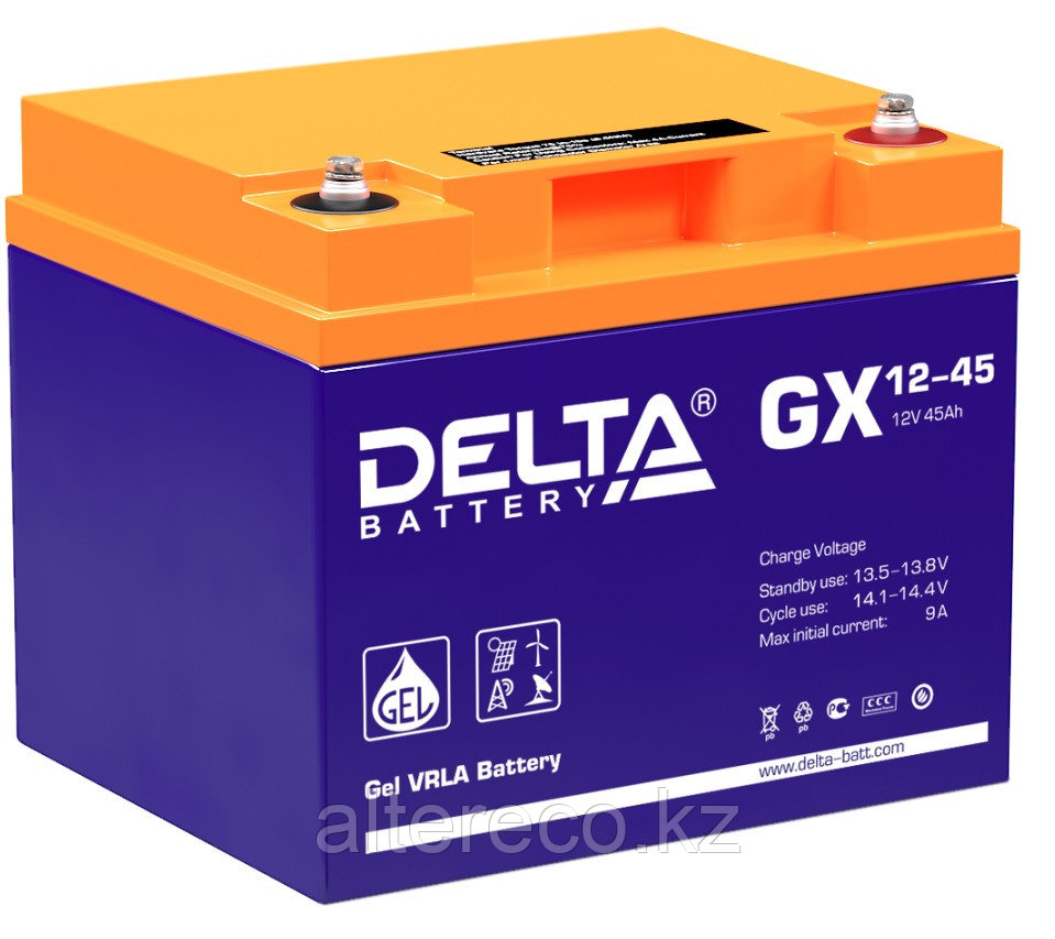 Аккумулятор Delta GX12-45 (12В, 45Ач) - фото 1 - id-p58736927