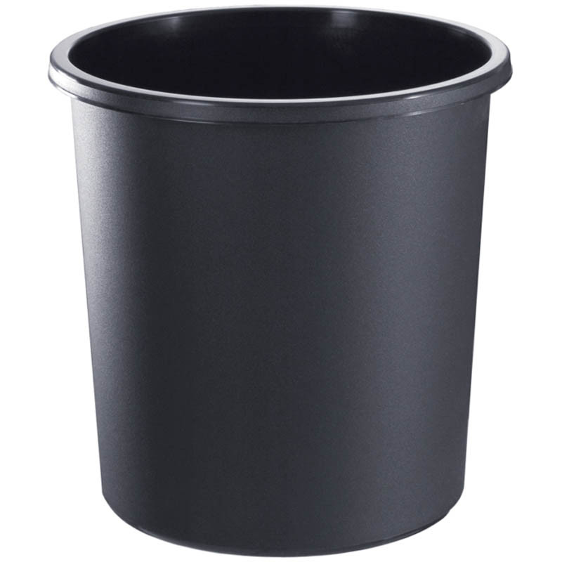 Корзина для мусора СТАММ 18 литров, цельная, черная