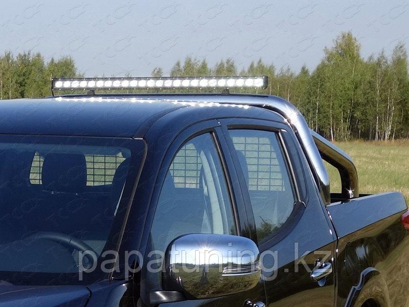 Защита кузова и заднего стекла 76,1 мм со светодиодной фарой (только для кузова) ТСС для Fiat Fullback 2016- - фото 1 - id-p108867204