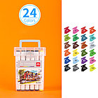 Набор маркеров для скетчинга DELI, двухсторонний 2/7 мм, 24 цвета, фото 2