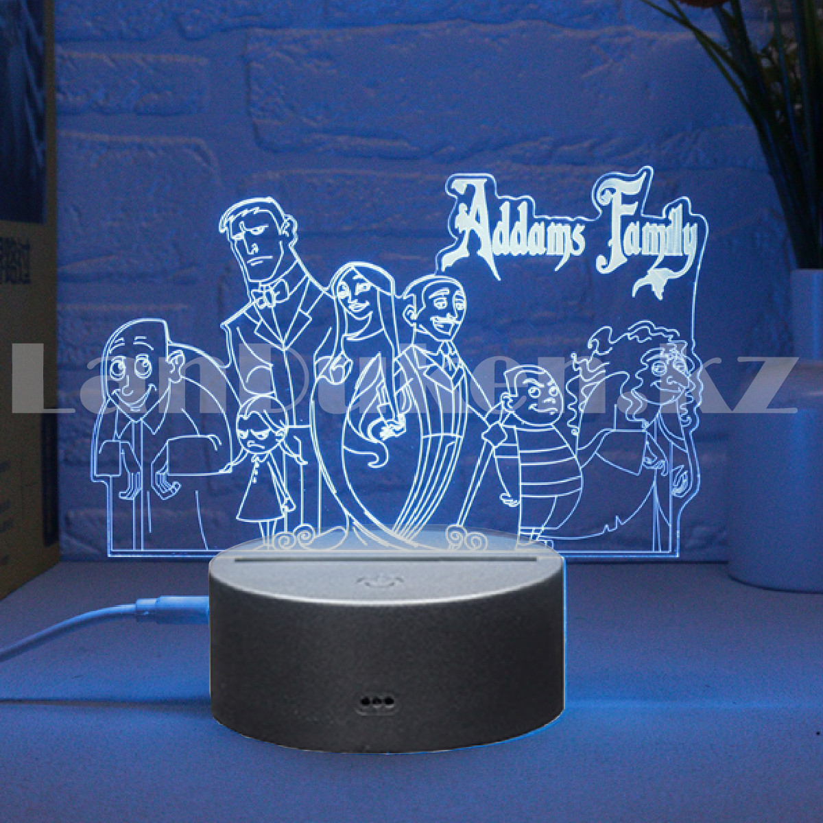 Декоративный 3Д светильник ночник семейка Аддамс - фото 1 - id-p109005339