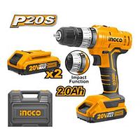 Аккумуляторная ударная дрель-шуруповерт Li-Ion INGCO CIDLI20012