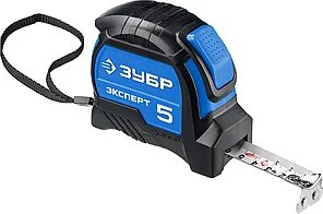 Рулетка ЗУБР "ЭКСПЕРТ", двухкомпонентный корпус, автостоп, 5м/19мм