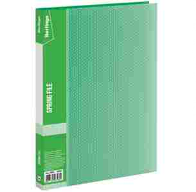Папка c пружинным скоросшивателем Berlingo "Diamond", 17мм, 700мкм, п/прозрачная зеленая
