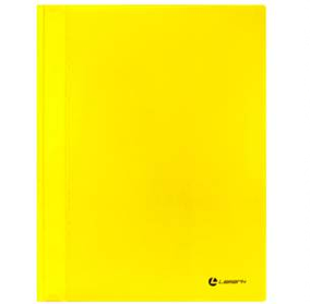 Папка-скоросшиватель, А4, 0,30 мм, непрозр. верхний лист, внутренний карман, желтый