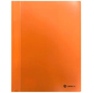 Папка-скоросшиватель, А4, 0,30 мм, непрозр.  верхний лист, внутренний карман, оранжевая