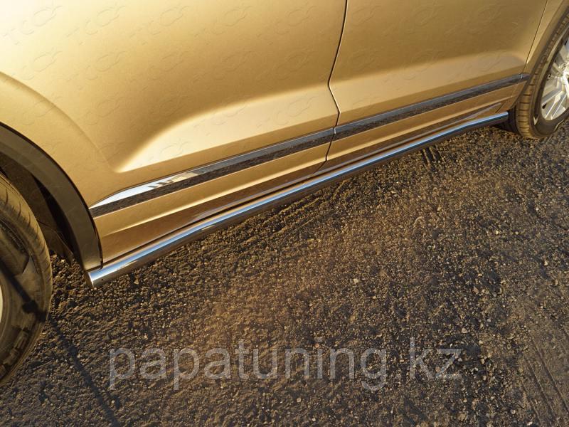 Пороги труба 76,1 мм ТСС для Volkswagen Touareg R-Line 2014-, фото 1