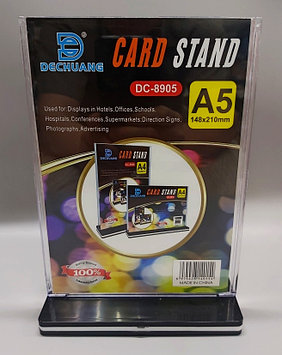 Настольная табличка из оргстекла (меню холдер), А5, 148*210 мм