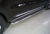 Пороги с площадкой 60,3 мм ТСС для Kia Sorento 4 2020-