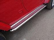 Пороги с площадкой 60,3 мм ТСС для Jeep Wrangler 5D (3.6, JK) 2006-2018