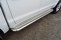 Пороги с площадкой 60,3 мм ТСС для JAC T6 (4WD) 2.0T (бенз) 2021-