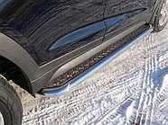 Пороги с площадкой 60,3 мм ТСС для Hyundai Tucson 2015-2018