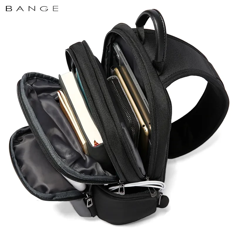 Кросс-боди сумка слинг Bange BG-7718 (черная) - фото 5 - id-p109020737