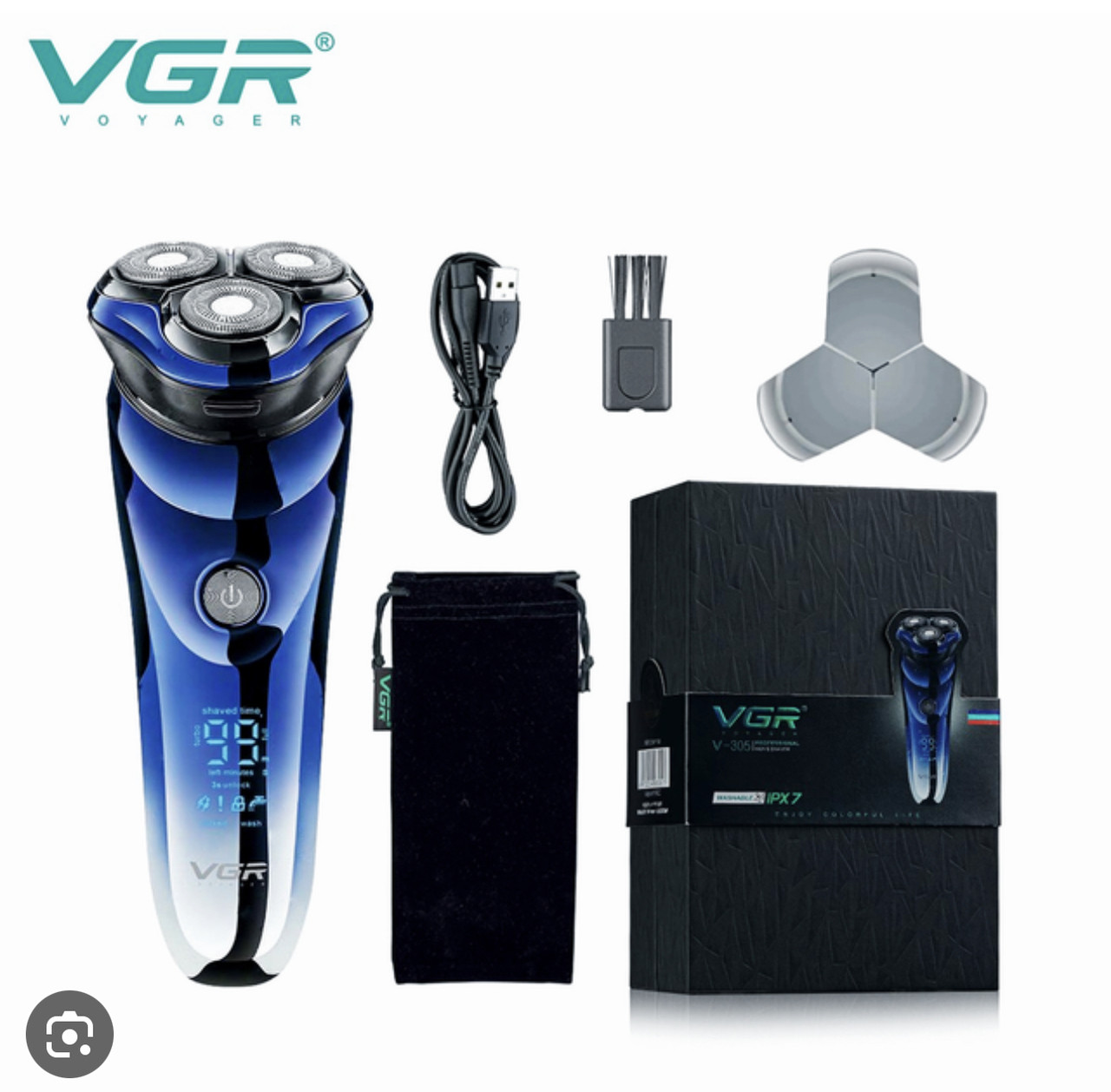 Электробритва VGR V-305 роторная от аккумулятора - фото 1 - id-p109022508