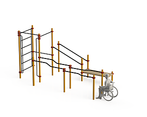 Спортивный комплекс для инвалидов-колясочников WRK-D16_76mm
